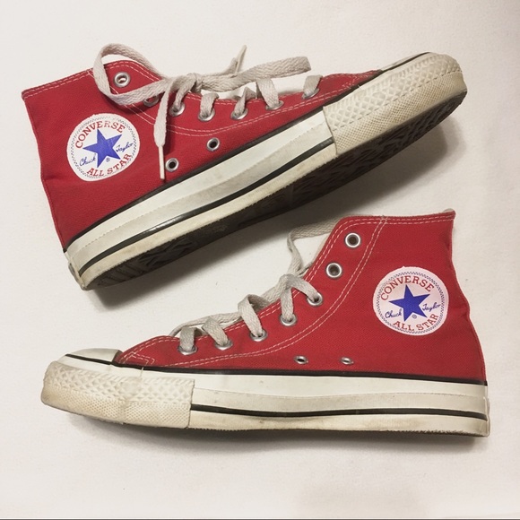 Vintage red converse high tops Clearance